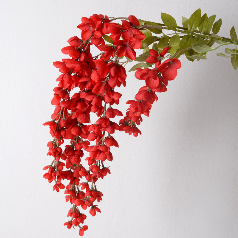 Elegant Faux Wisteria Floral Stem Decoration