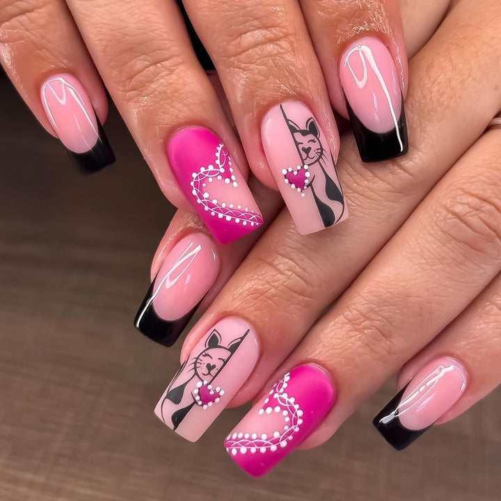 Artistic Cat-Themed Nail Art Set Kalsten