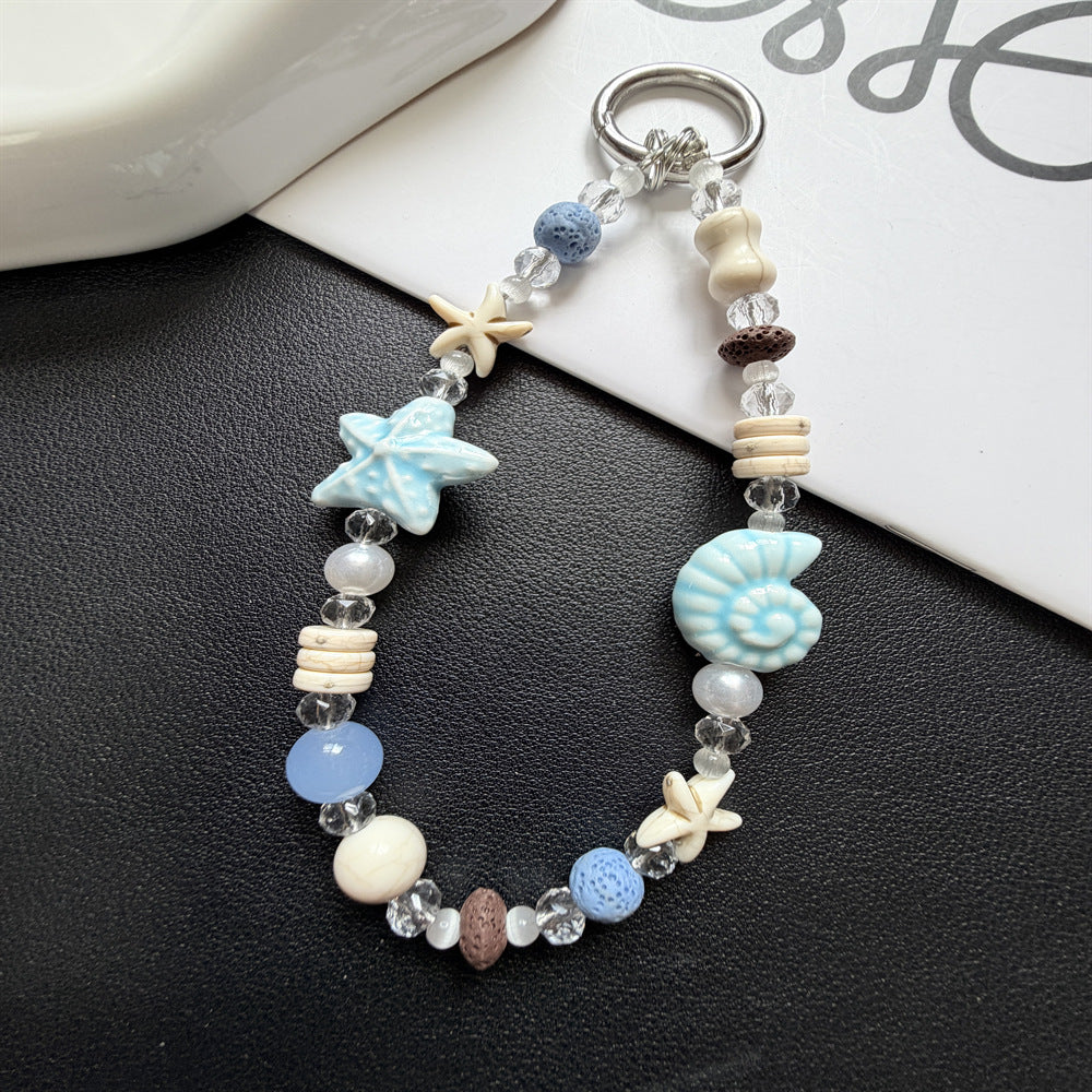 Beach-Themed Beaded Keychain Kalsten