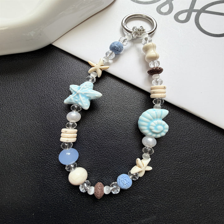 Beach-Themed Beaded Keychain Kalsten