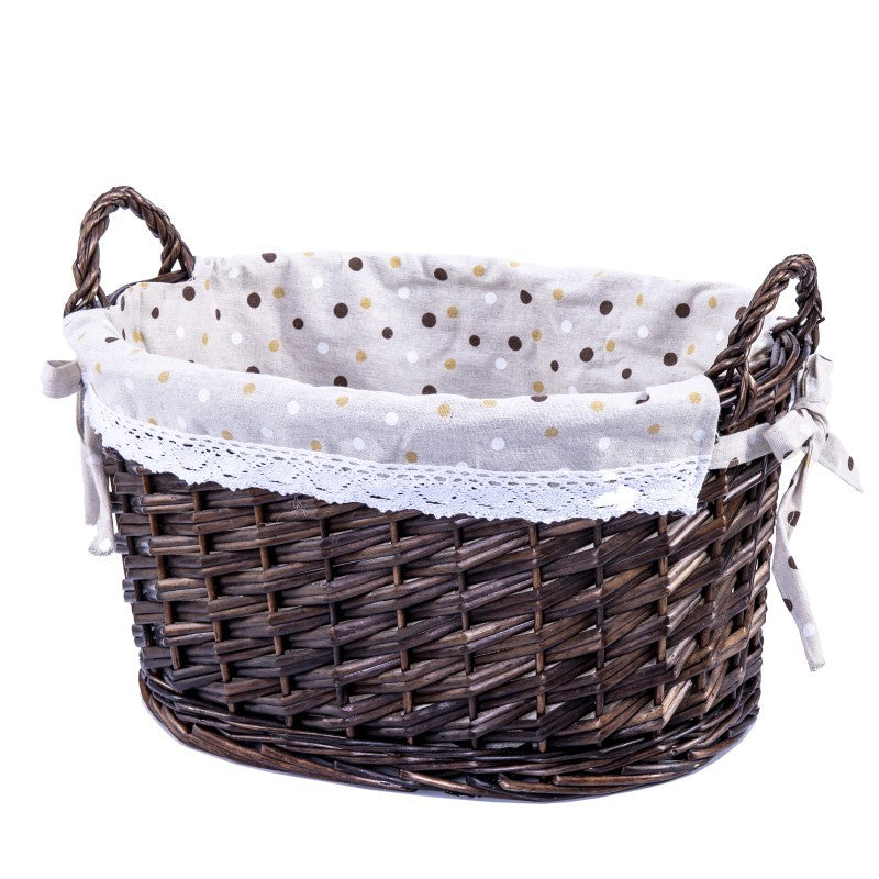 Basket with fabric insert
