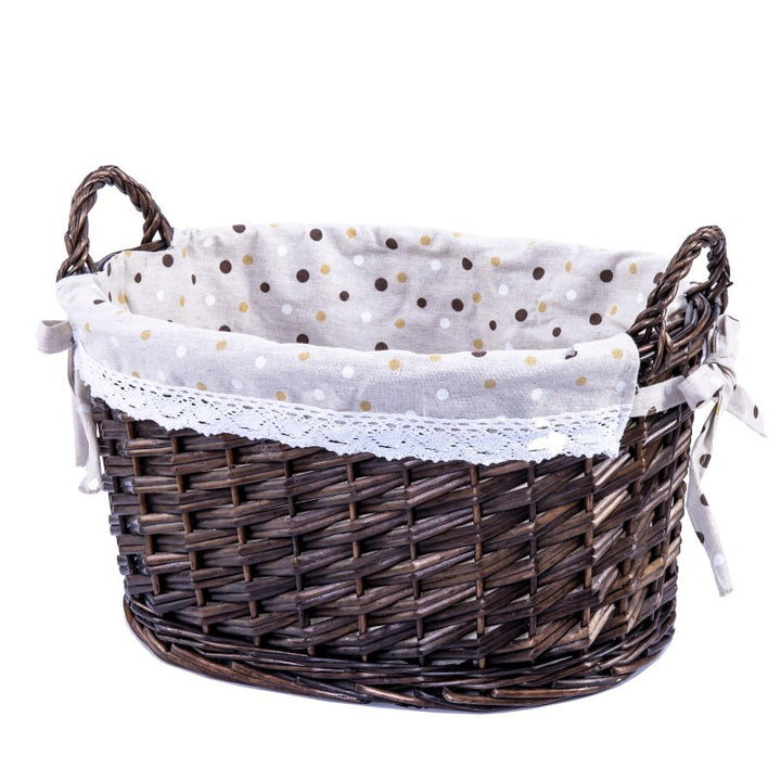 Basket with fabric insert