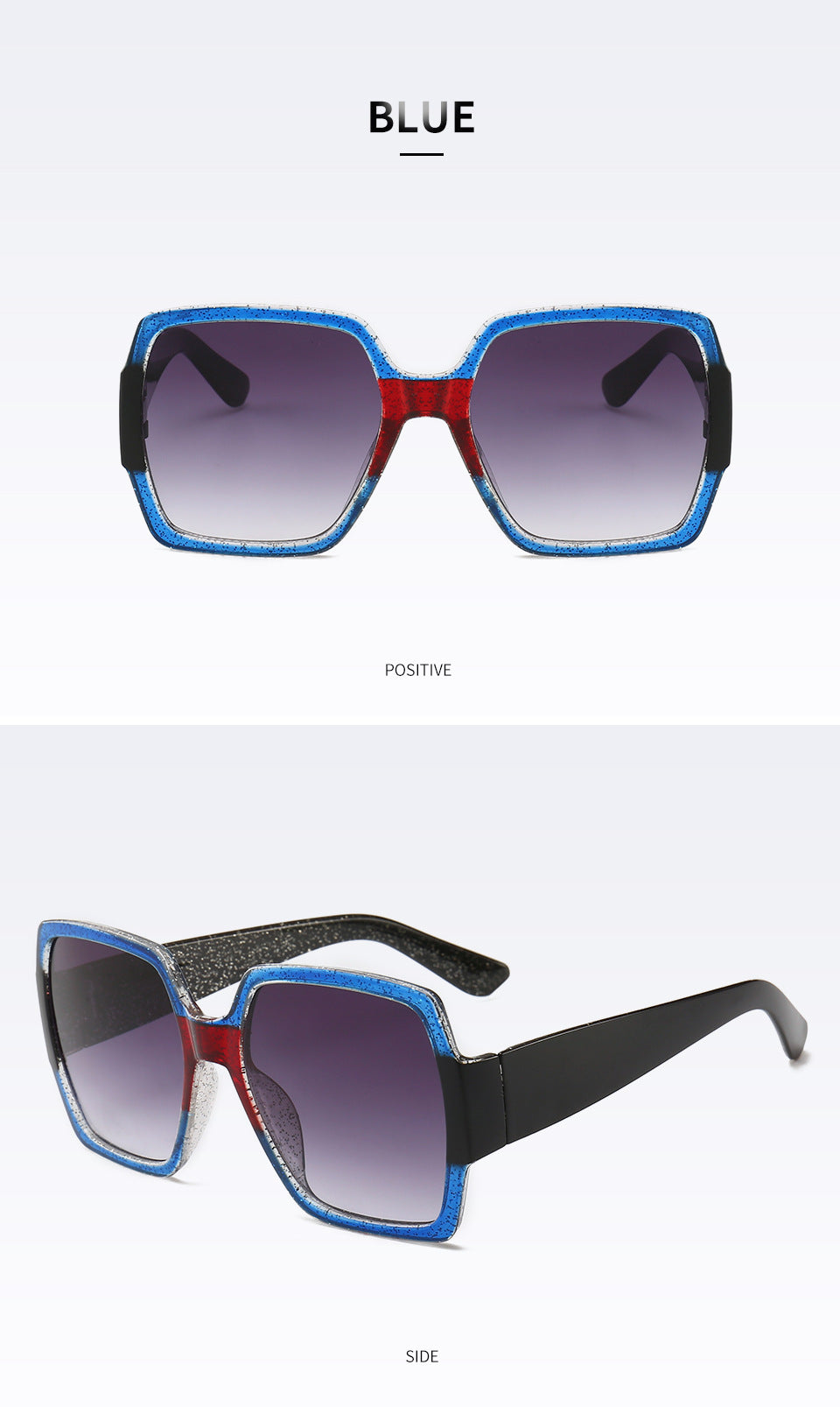 Sparkling Geometric Frame Sunglasses Kalsten