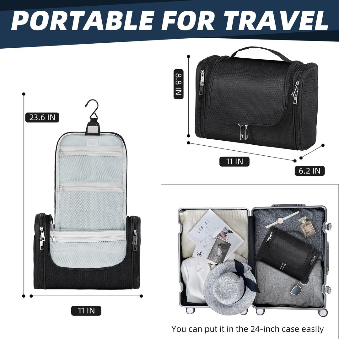 Cosmetic organizer with hooks and multiple compartments Kalsten