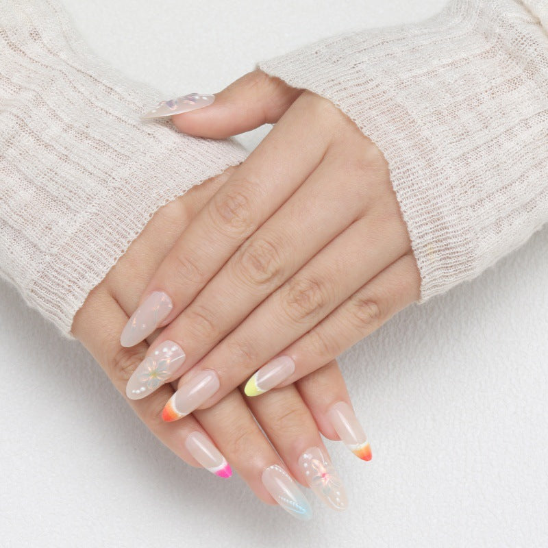 Artistic Nail Set with Floral Motifs Kalsten