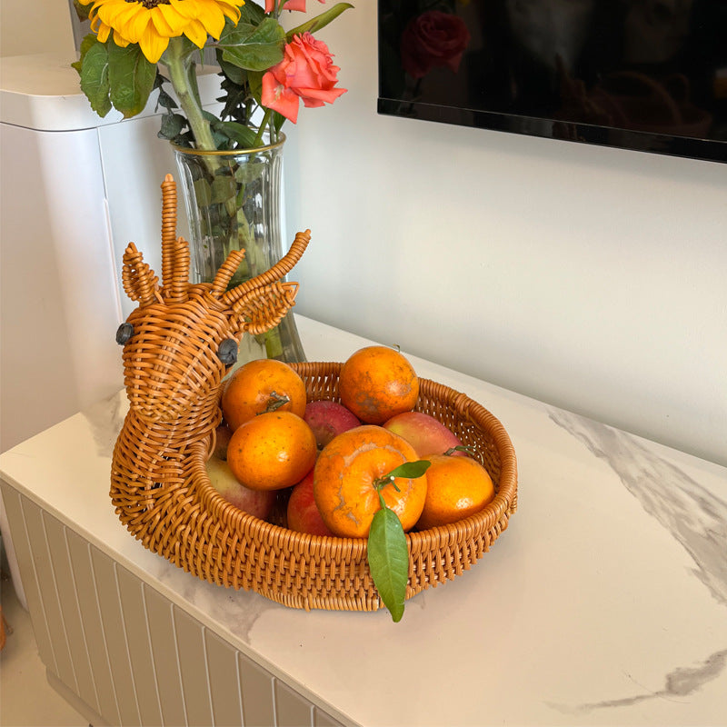 Frog-Shaped Decorative Woven Basket Kalsten