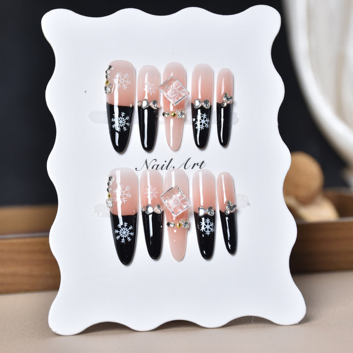 Artistic Long Stiletto Press-On Nails Kalsten