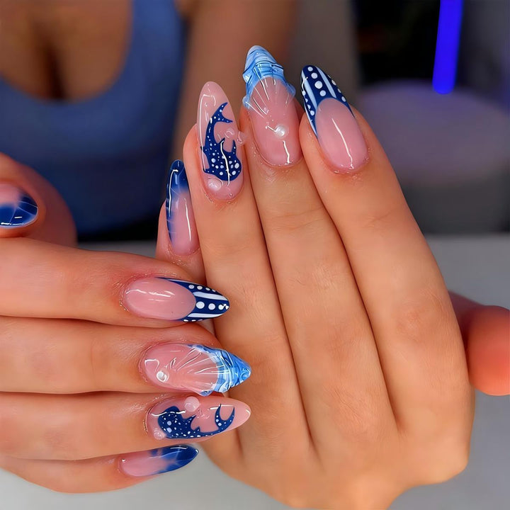 Creative Nail Art Set with Maritime Dolphin Design Kalsten