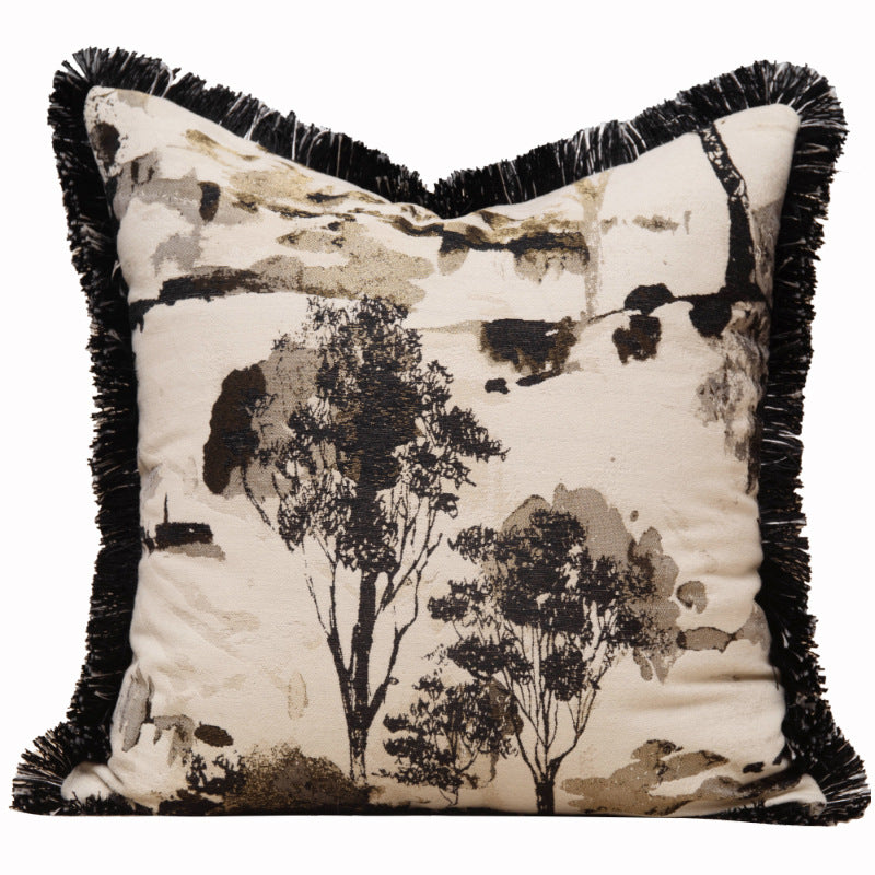 Artistic Canvas Texture Lumbar Pillowcase