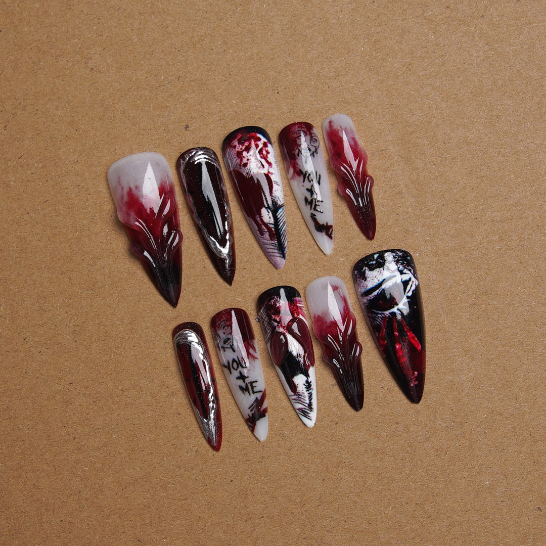 Exclusive artificial nails with floral design Kalsten