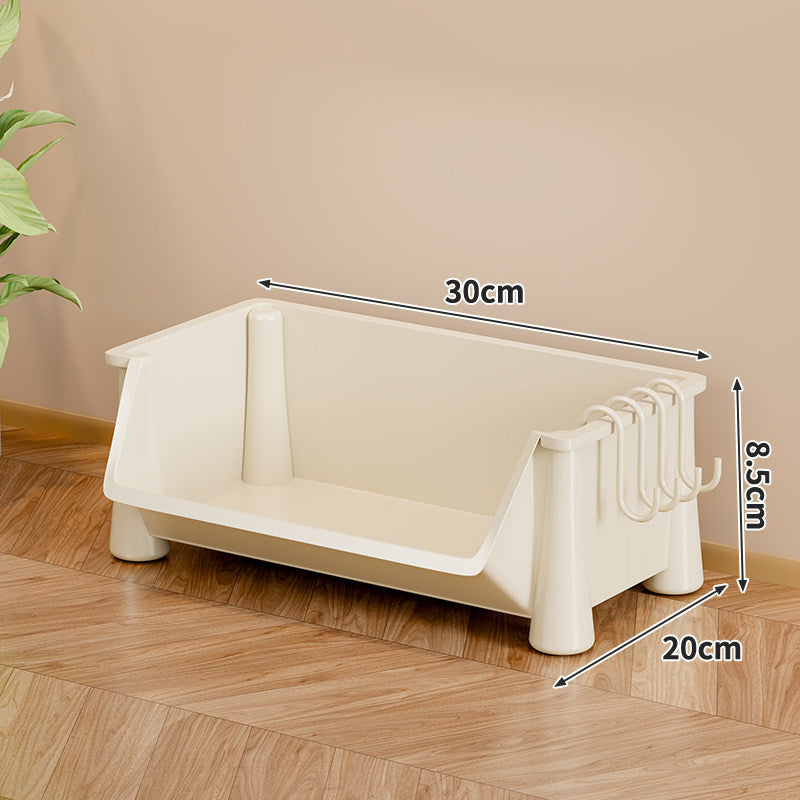 Slim Four-Tier Rolling Storage Cart with Stacking Open Bins