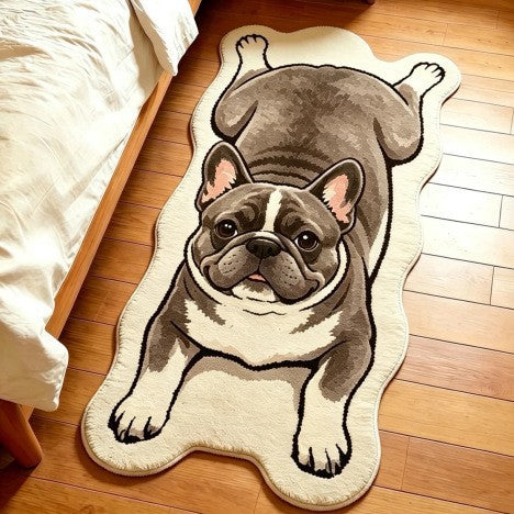 Playful Dog Shaped Area Rug