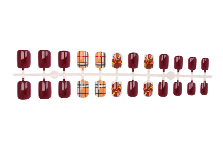 Artificial nail set with festive Thanksgiving motif Kalsten