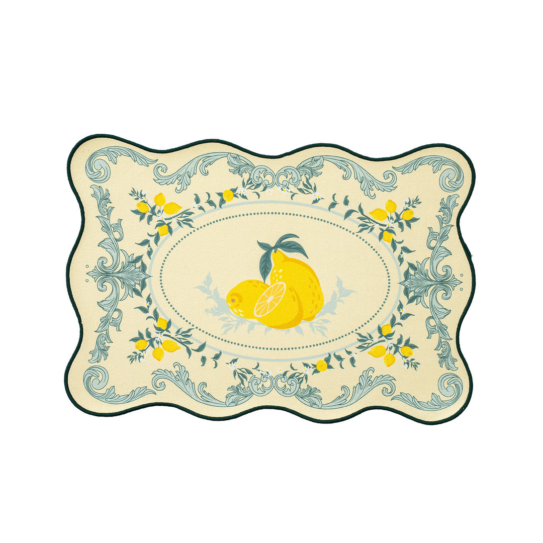Decorative wavy table set with pomegranate and parrot motif Kalsten