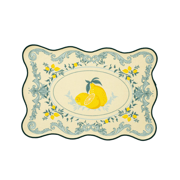Decorative wavy table set with pomegranate and parrot motif Kalsten