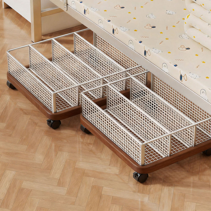 Under-Bed Low-Profile Mesh Shoe Storage Organizer
