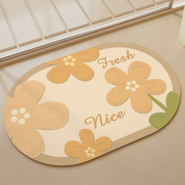 Charming Floral Welcome Mat Kalsten