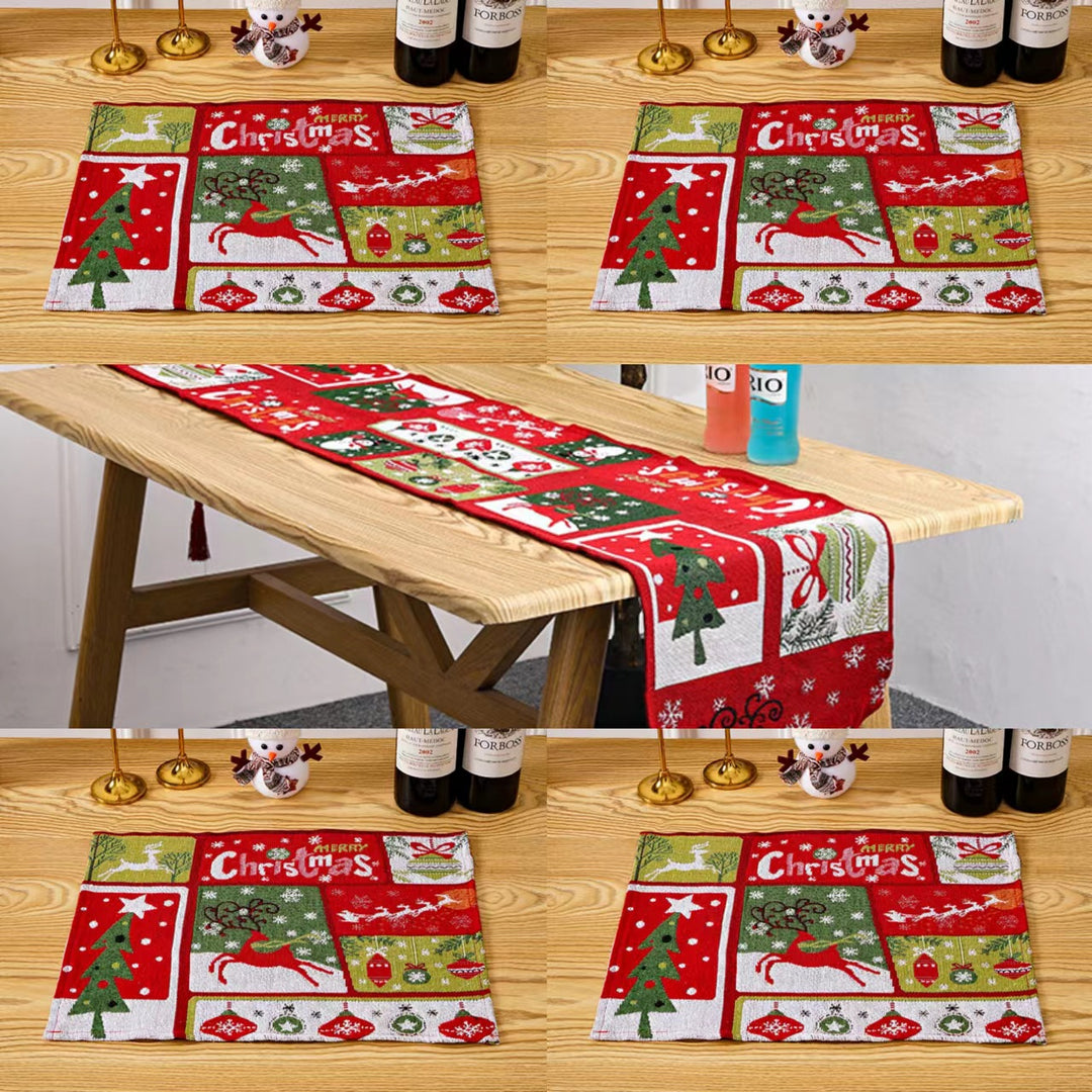 Festive tablecloth with Christmas tree motif Kalsten