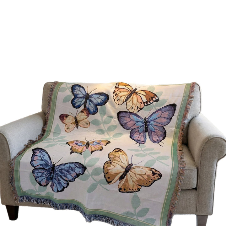 Decorative Fall-Inspired Tapestry Throw Blanket
