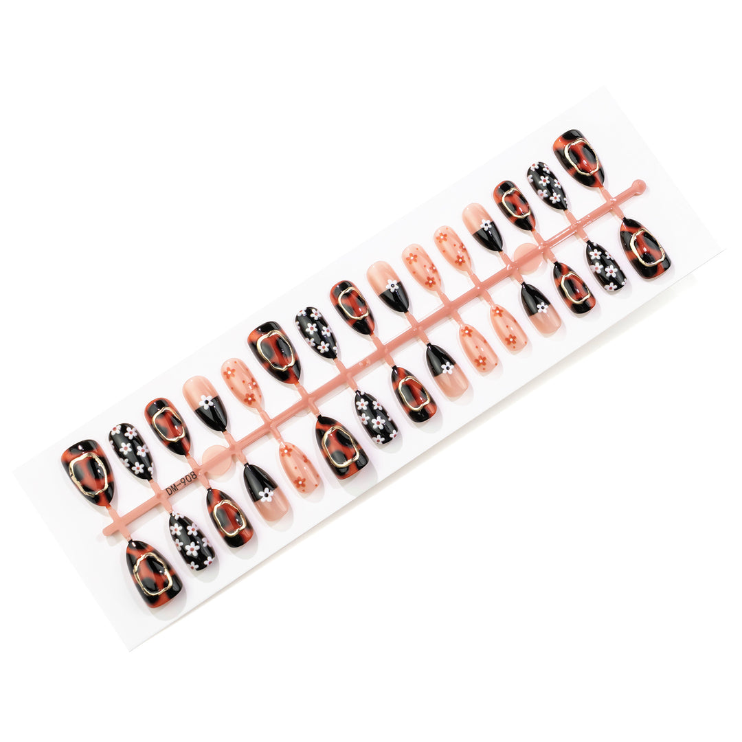 Manual Decorative Press-On Nail Art Set
