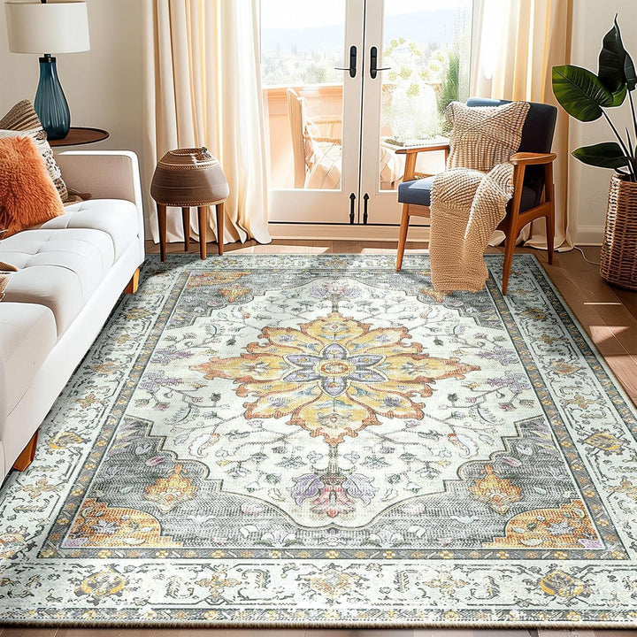 Vintage Floral Design Area Rug