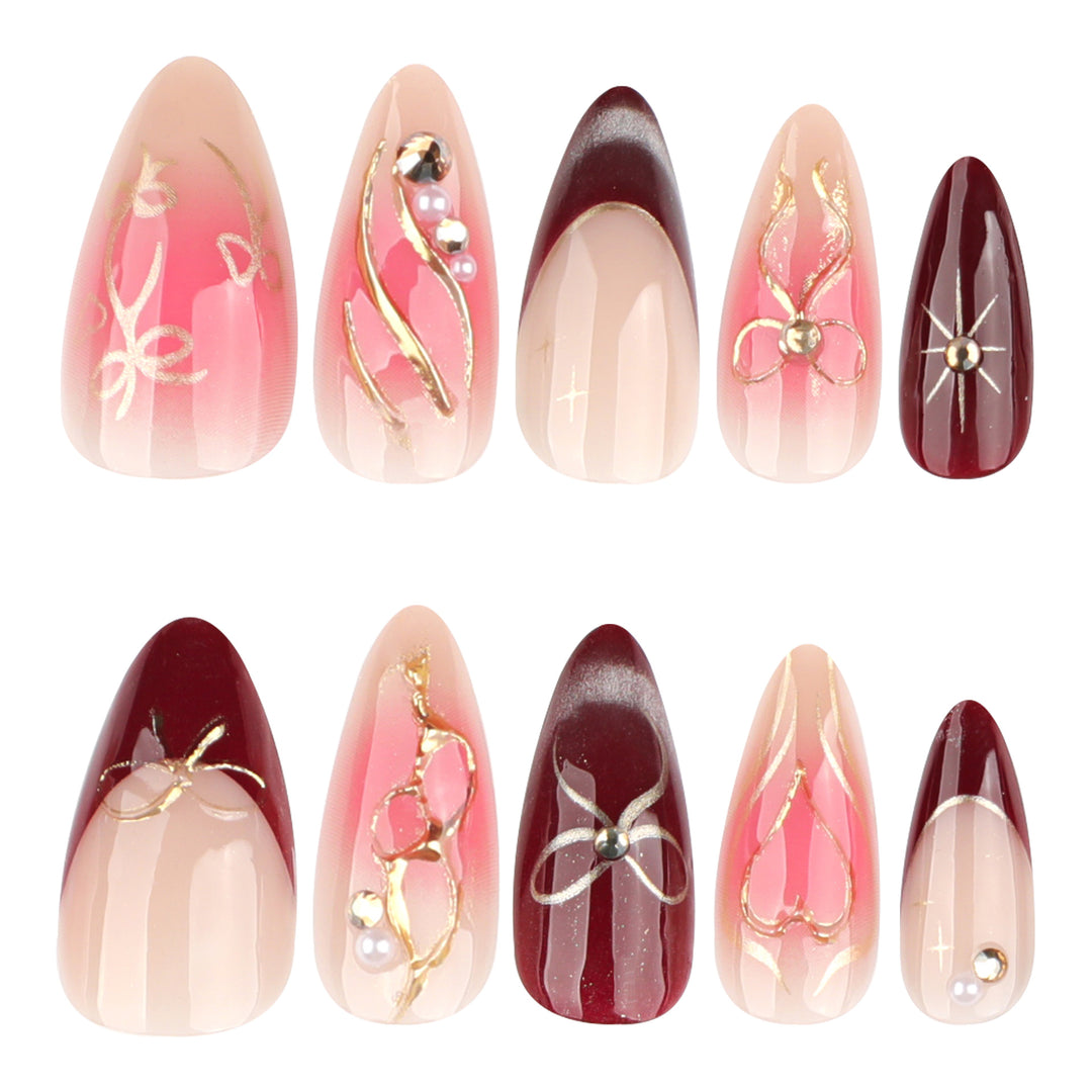 Artistic Nail Extensions with Creative Decorations Kalsten