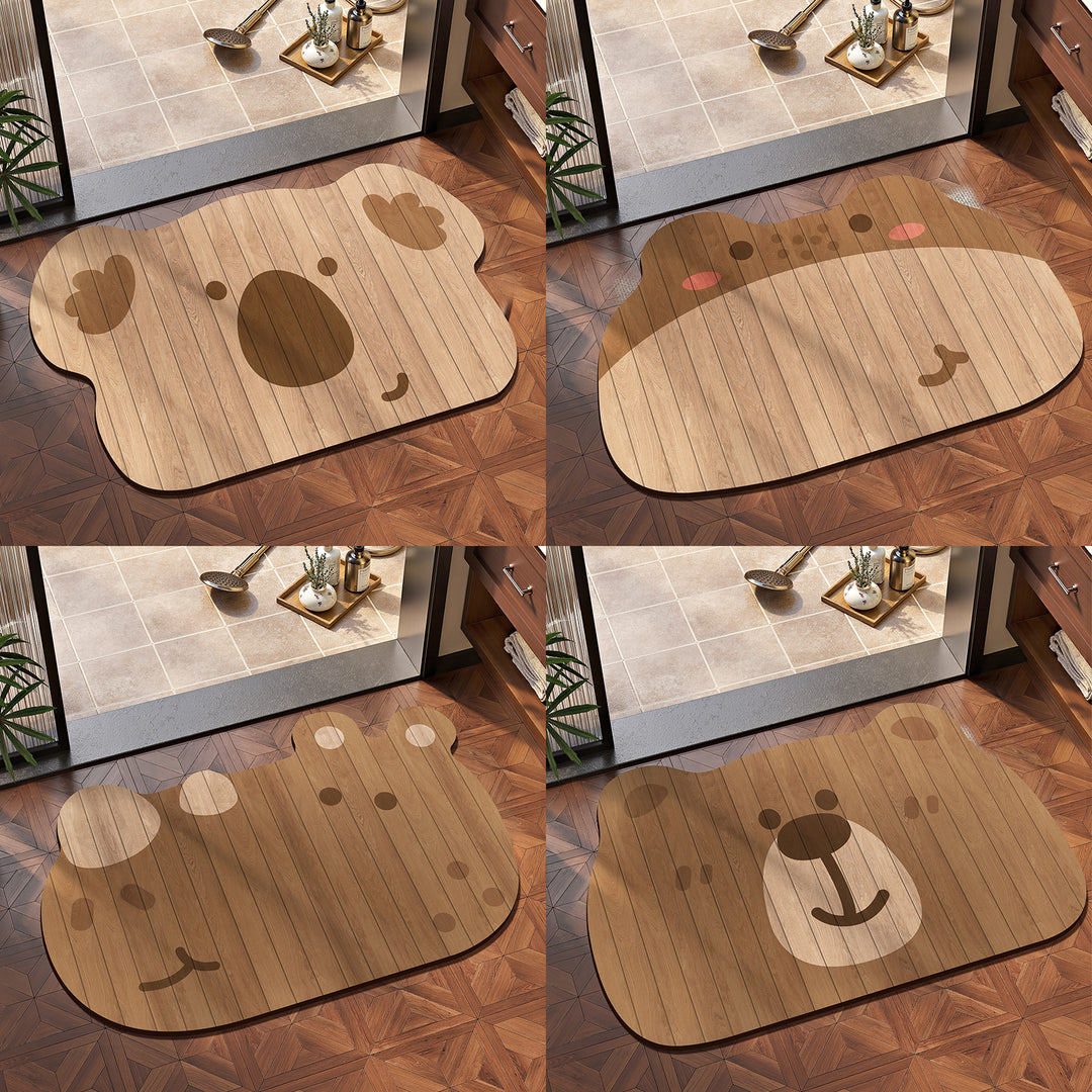 Cute Animal-Themed Bathroom Mat