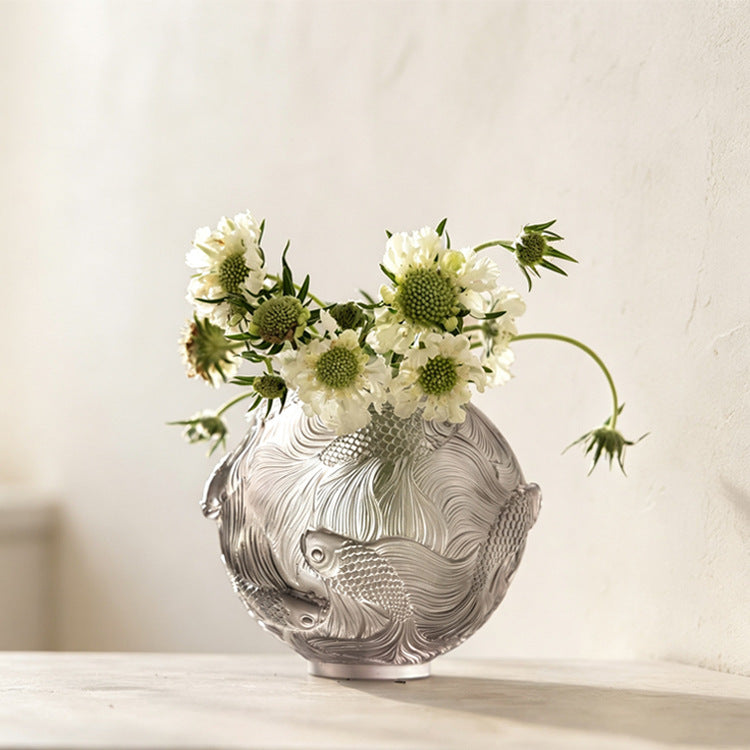 Frosted Decorative Fish Vase