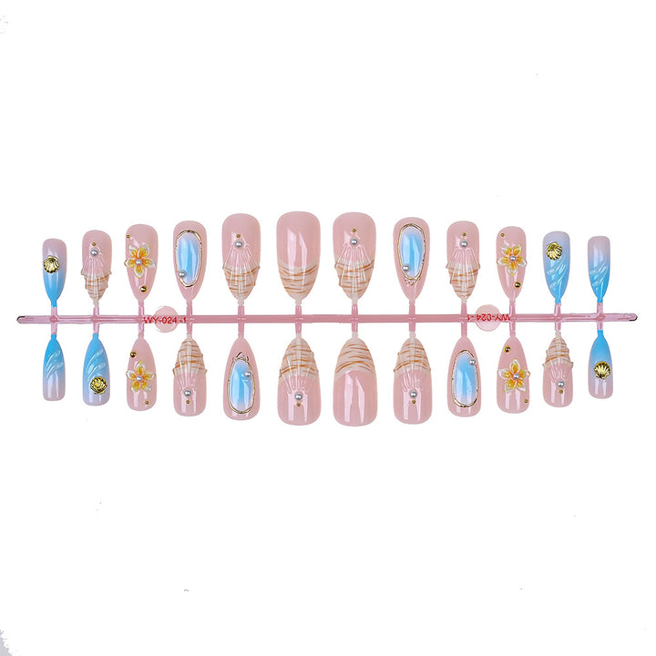 Artistic Seashell-Themed Press-On Nail Collection Kalsten