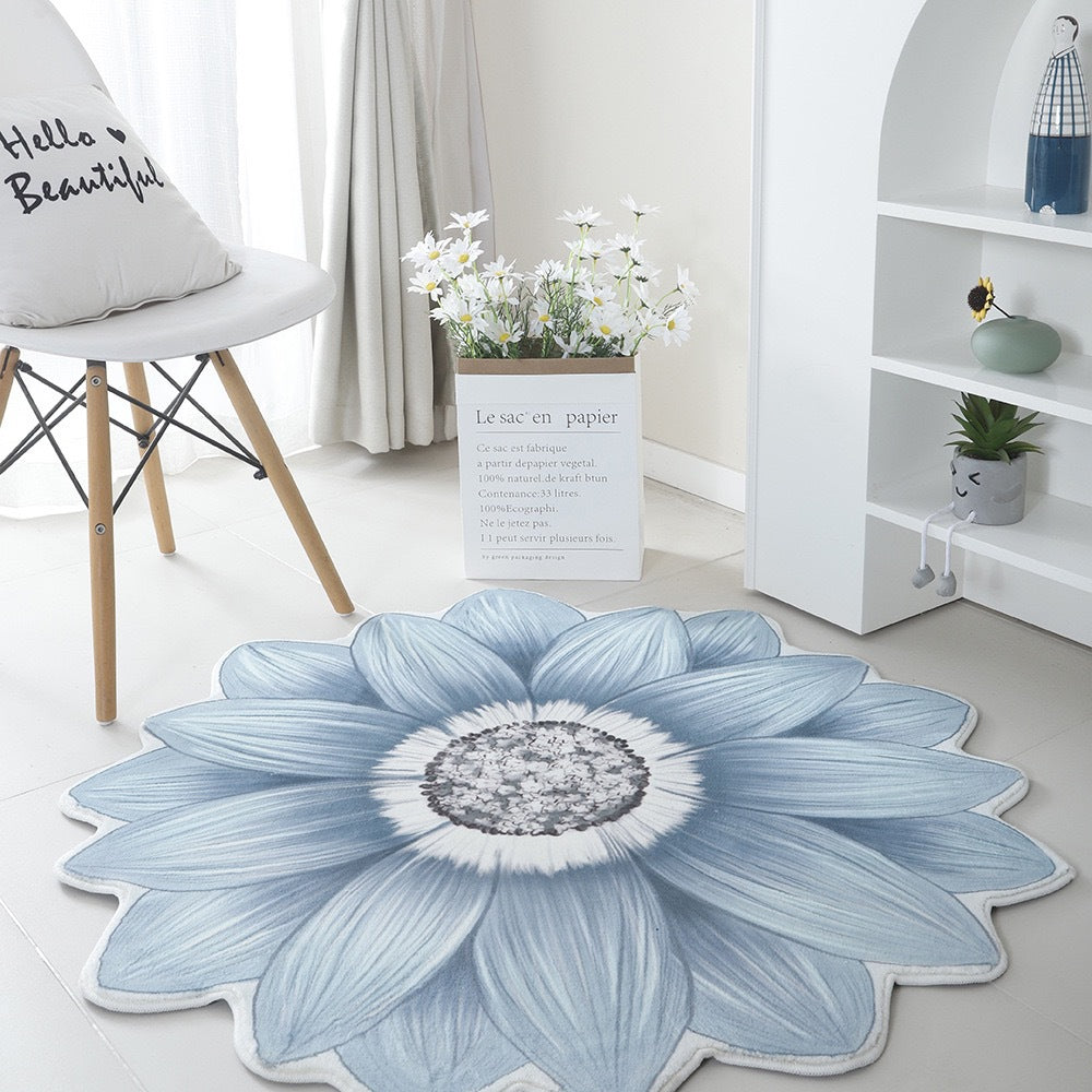 Floral Print Round Area Rug Kalsten