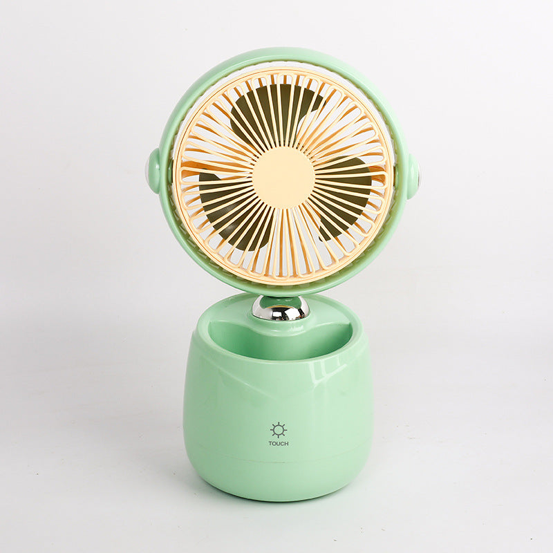 Women portable USB table fan with touch control and light effect Kalsten