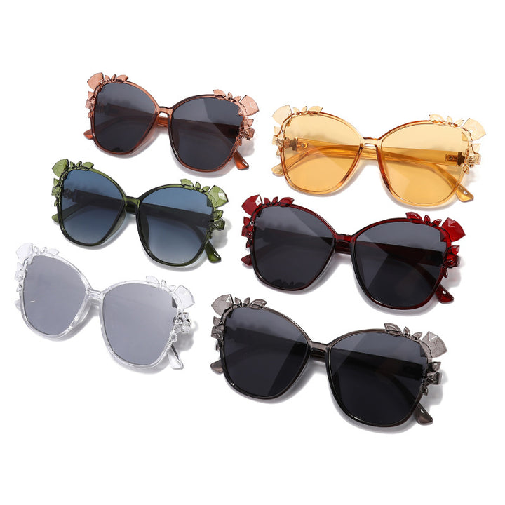 Glamorous Cat-Eye Sunglasses with Crystal Embellishments Kalsten