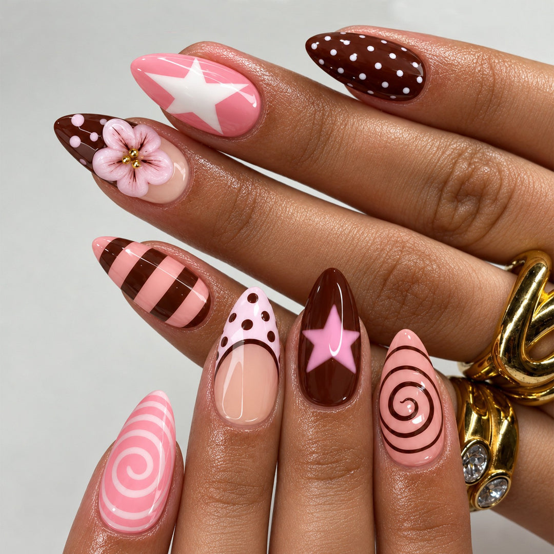 Nail art set with creative patterns and unique designs Kalsten