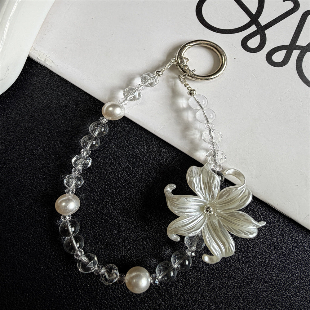 Elegant Flower-Inspired Beaded Keychain Kalsten