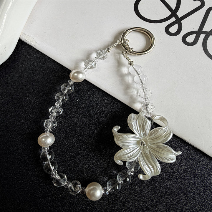 Elegant Flower-Inspired Beaded Keychain Kalsten