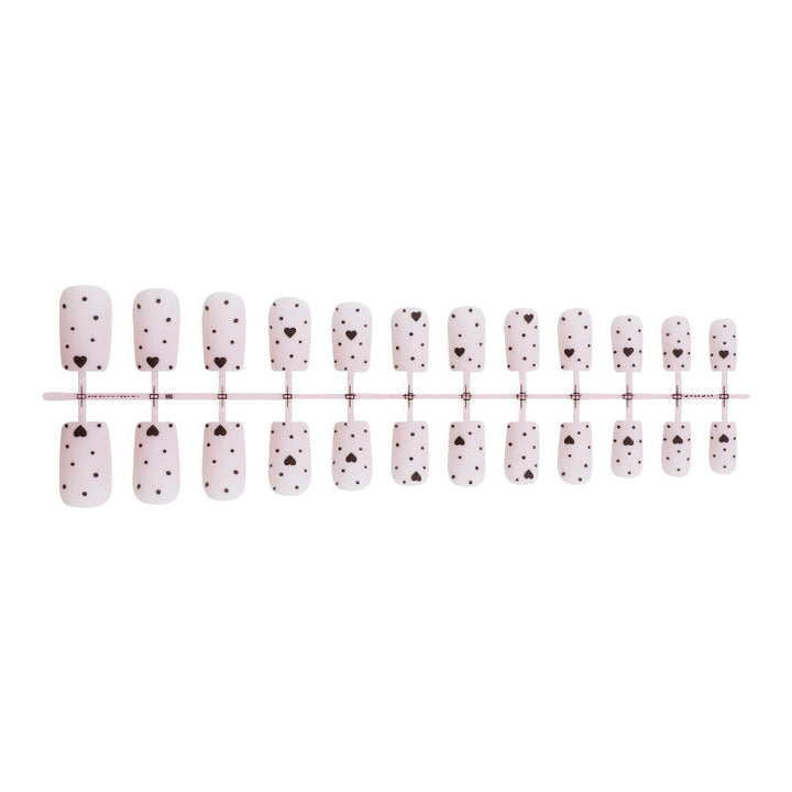 Chic Heart Pattern Press-On Nails kalsten