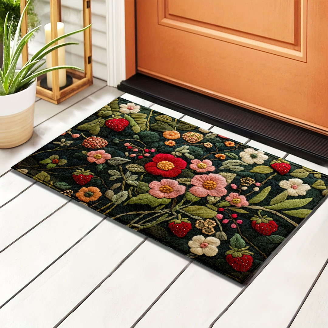 Artistic Floral Design Doormat