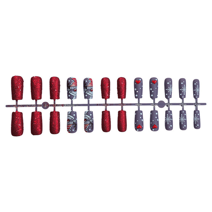 Festive Holiday-Themed Press-On Nail Set Kalsten