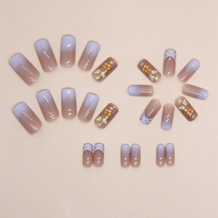 Floral Embellished Press-On Nail Set Kalsten