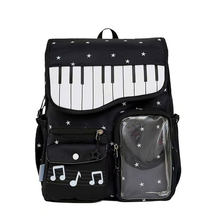 Backpack with Musical Piano Design and Multifunctional Compartments Kalsten