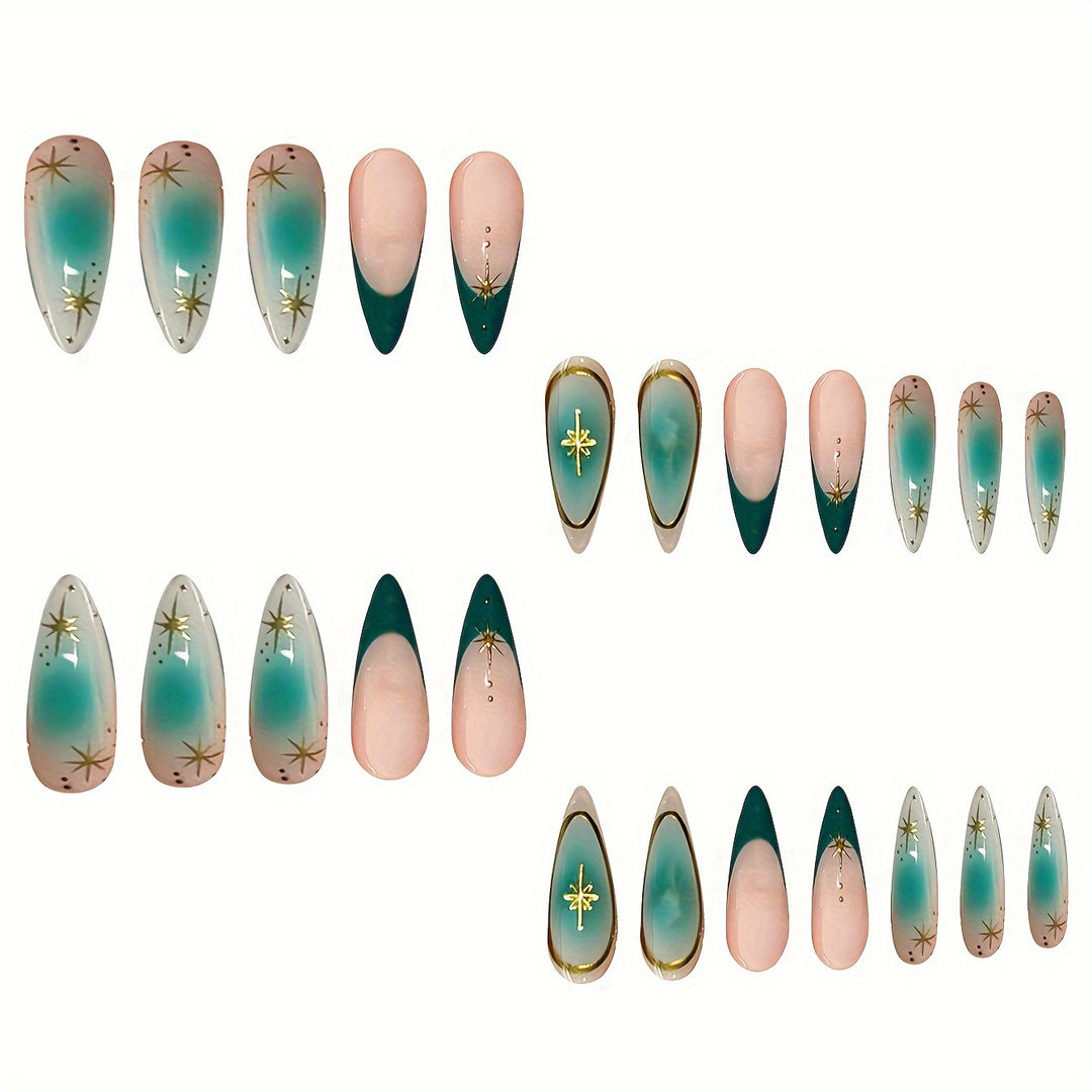 Artistic Geometric Pointed Nail Art Kalsten