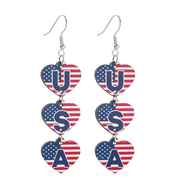 Women take statement earrings with cowboy hat heart and bow pendant Kalsten