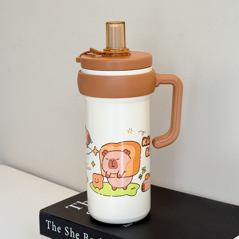 Insulated drinking bottle with integrated straw Kalsten