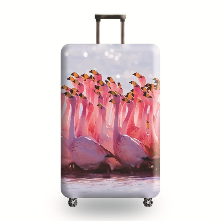 Unisex hard-shell luggage with artistic flamingo motif Kalsten