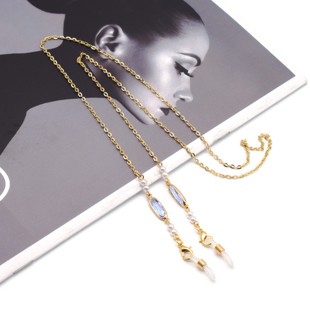 Elegant Eyewear Chain with Decorative Accents Kalsten