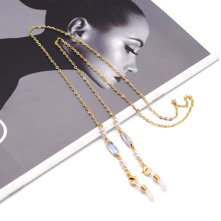 Elegant Eyewear Chain with Decorative Accents Kalsten