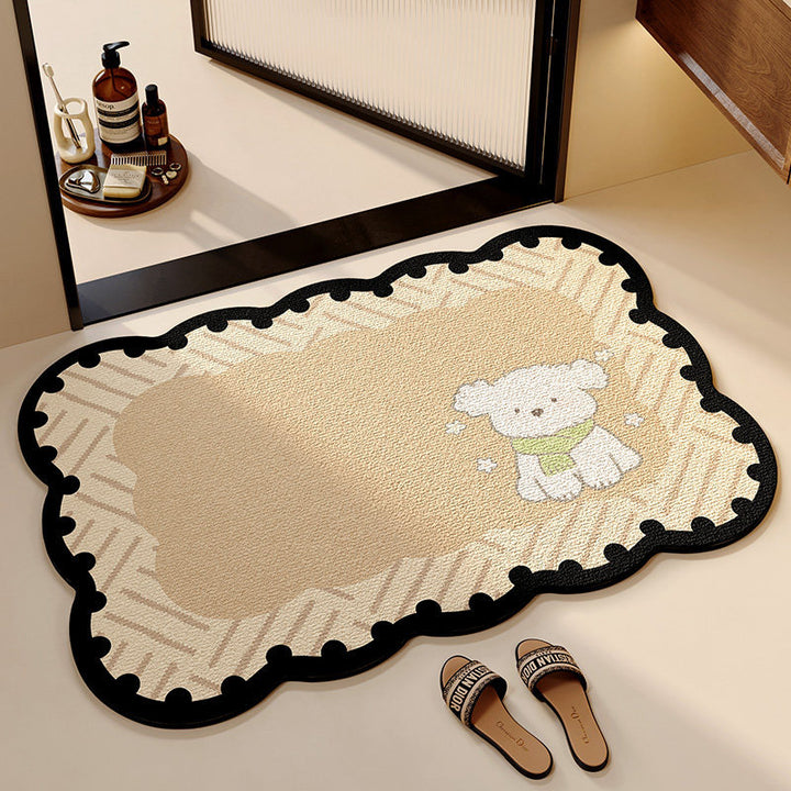 Cute Cat-Themed Bathroom Mat