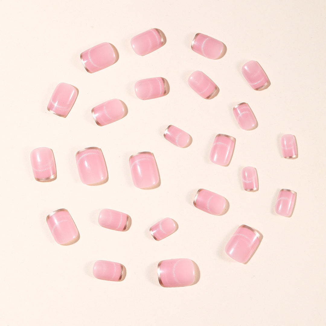 Elegant Glossy French Tip Nail Art Kalsten