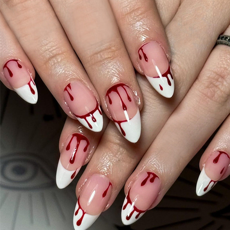 Artistic Blood Drip Themed Press-On Nails kalsten