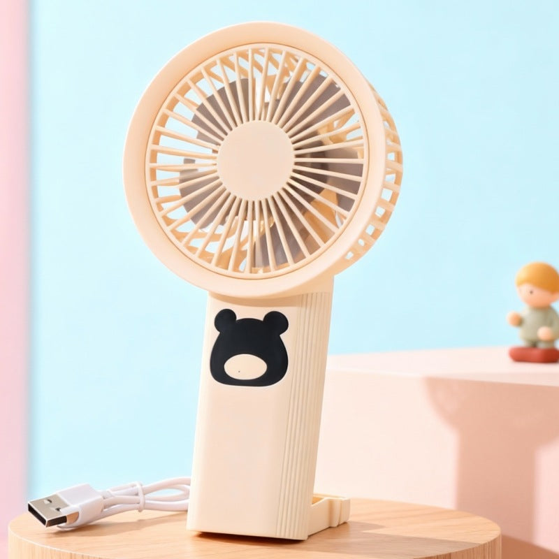 Women Portable Hand Fan with Cute Bear Design Kalsten 1781628530